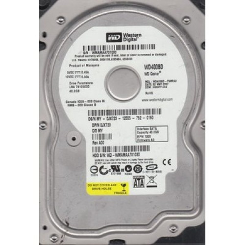WD400BD-75MRA1 WD400 Western Digital 40GB SATA Hard drive view 10